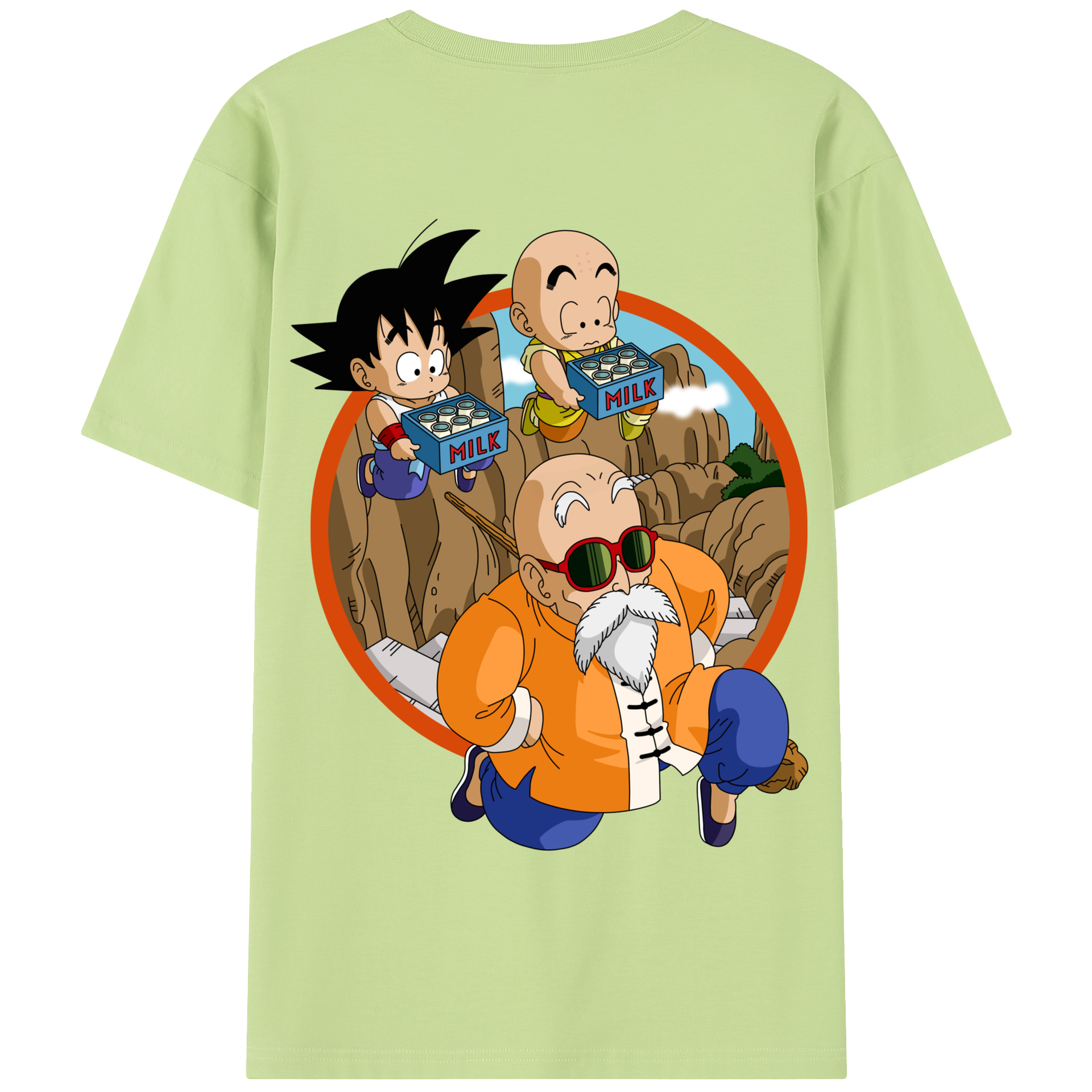 （画像用） ドラゴンボール 亀仙人（かめせんにん） DRAGON BALL Master Roshi Kame Sennin 綿100％半袖Tシャツ（背面プリント）